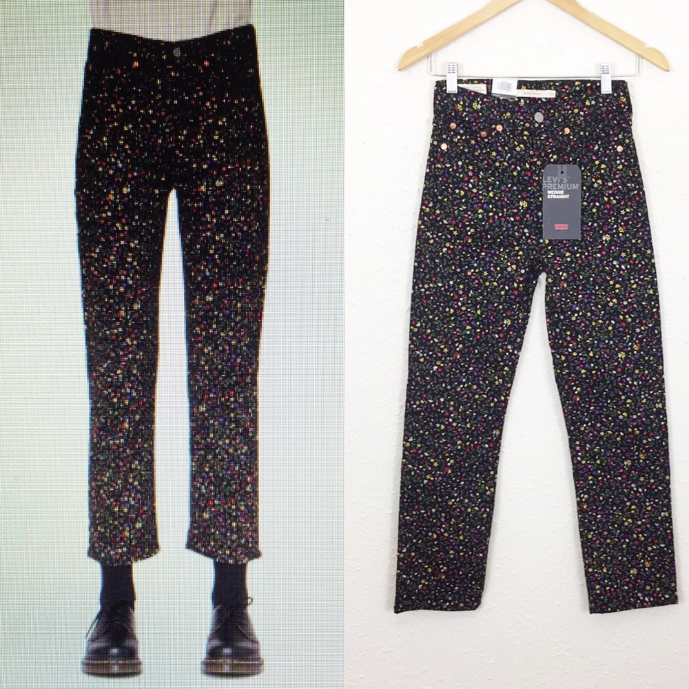 NWT Levi’s Red Tab Wedgie Straight E - floral